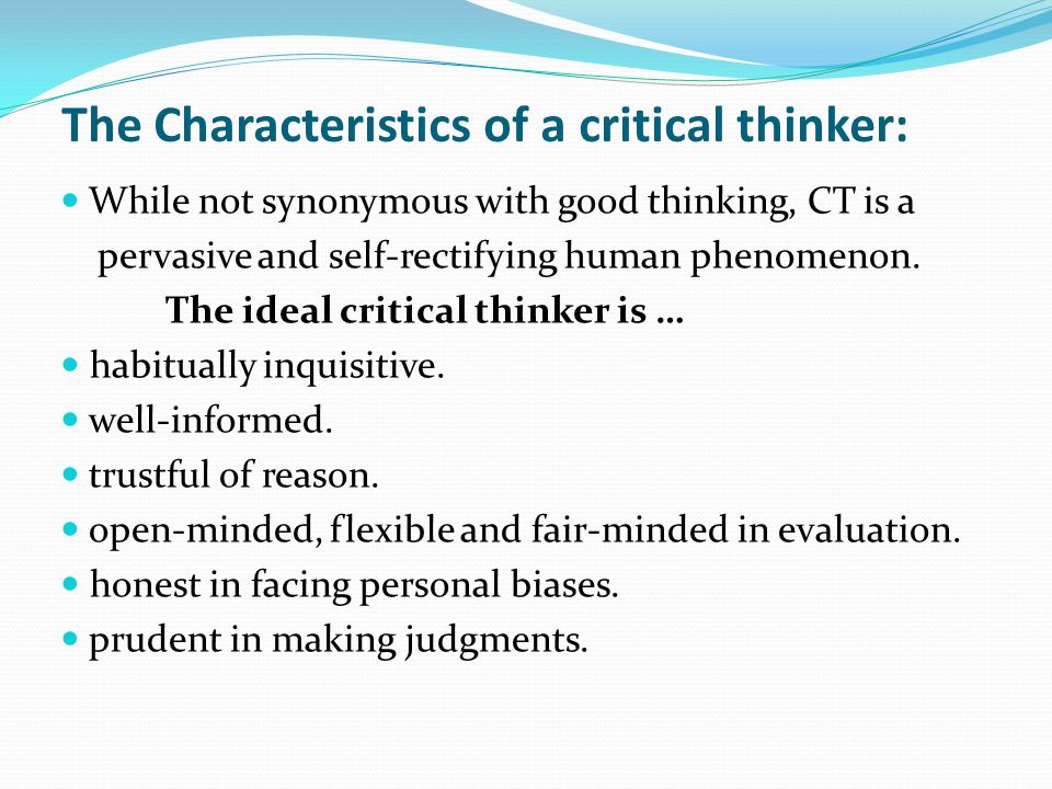 What are the characteristics of a problem in critical thinking